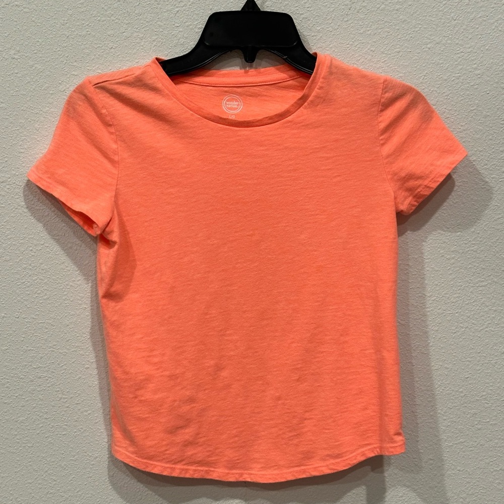 Wonder Nation Short Sleeve Girls T-Shirt, L.